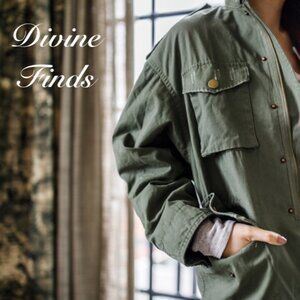 Active USA Utility Hooded Full Zip Jacket Olive Green Style #J7044 Women's 2X